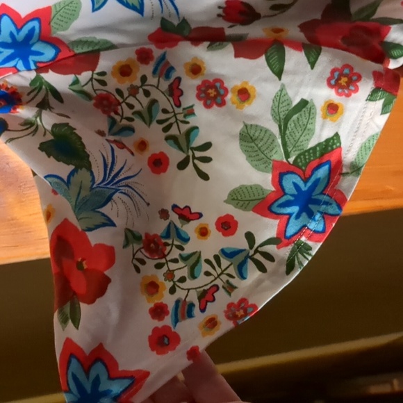 FAITH & JOY* faux wrap front, flutter sleeve, peplum waist top blouse tu… - Picture 4 of 8